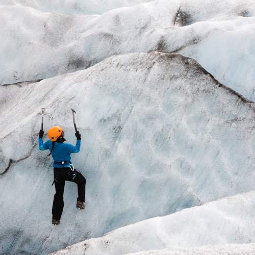 Ice climbing Iceland