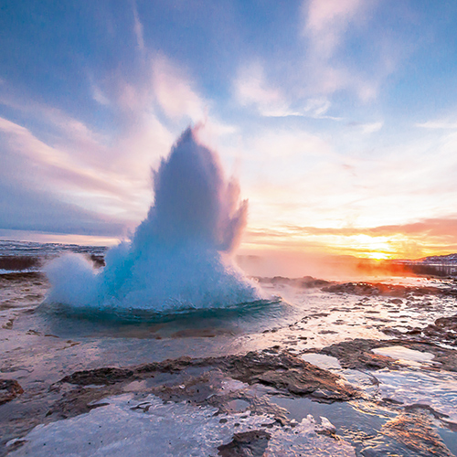 Geyser in Winter
